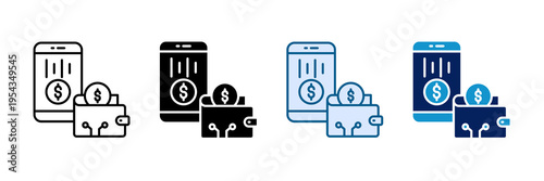 Smart Budget Icon Set Multiple Style Collection