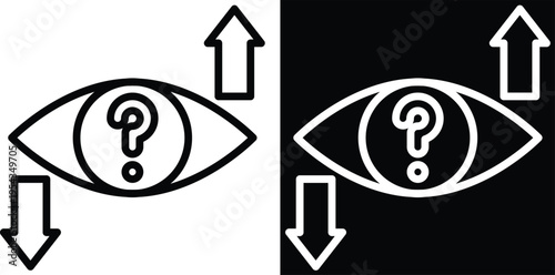 ambiguity Two-tone version in black and white background