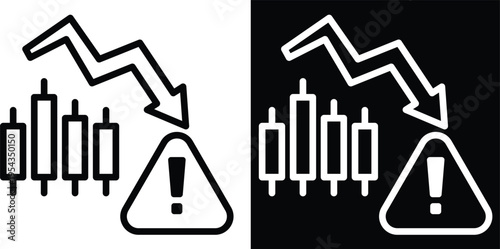 volatility Two-tone version in black and white background