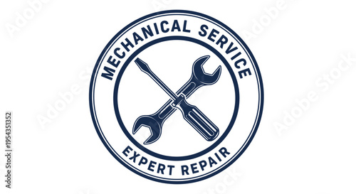 Automotive Repair Tools Crossed - Mechanical Service and Expert Repair