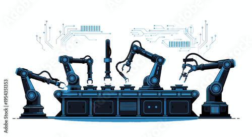 Automated Manufacturing with Robotic Arms and Digital Circuitry