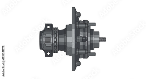 Automotive Wheel Hub Assembly Detailed View