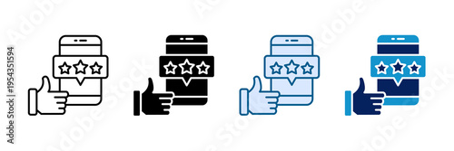 Star Rating Icon Set Multiple Style Collection