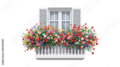 the beauty of the flowers blooming on the balcony