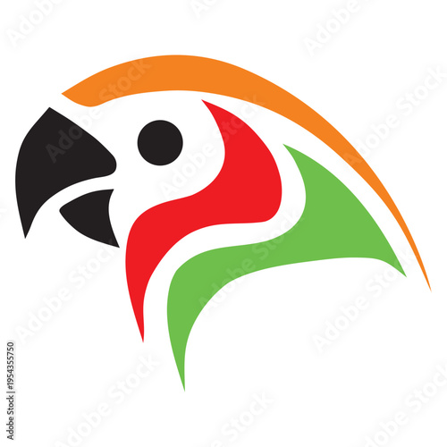 parrot logo icon vector design