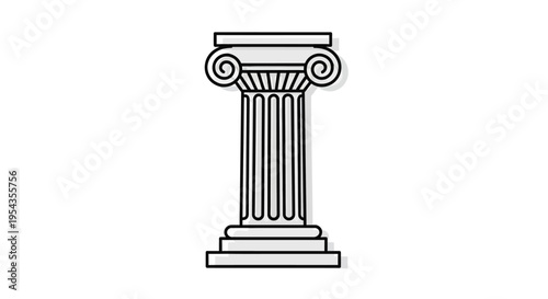 Detailed illustration of ancient column.