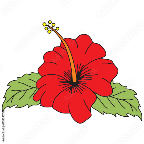 hibiscus flower logo icon vector design

