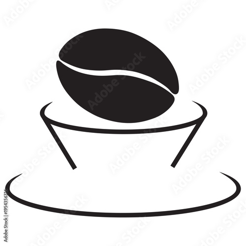 vector icon logo of selected coffee beans