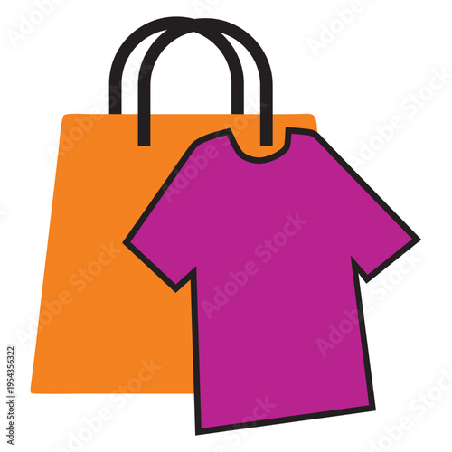 shopping clothes logo icon vector