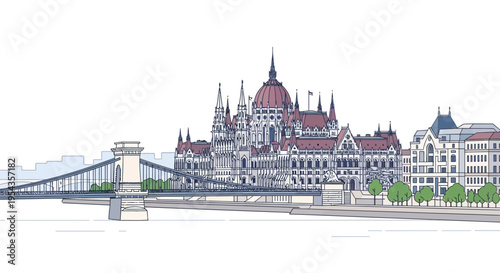 Hungarian Parliament Building Architecture Landmark.