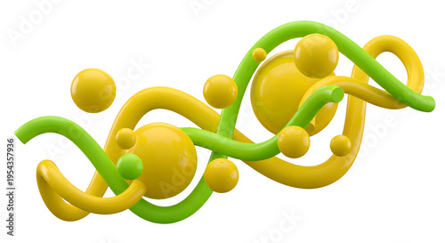 A vibrant 3D illustration of yellow and green abstract shapes on a 2026 soccer world championship green and yellow, brazil participation