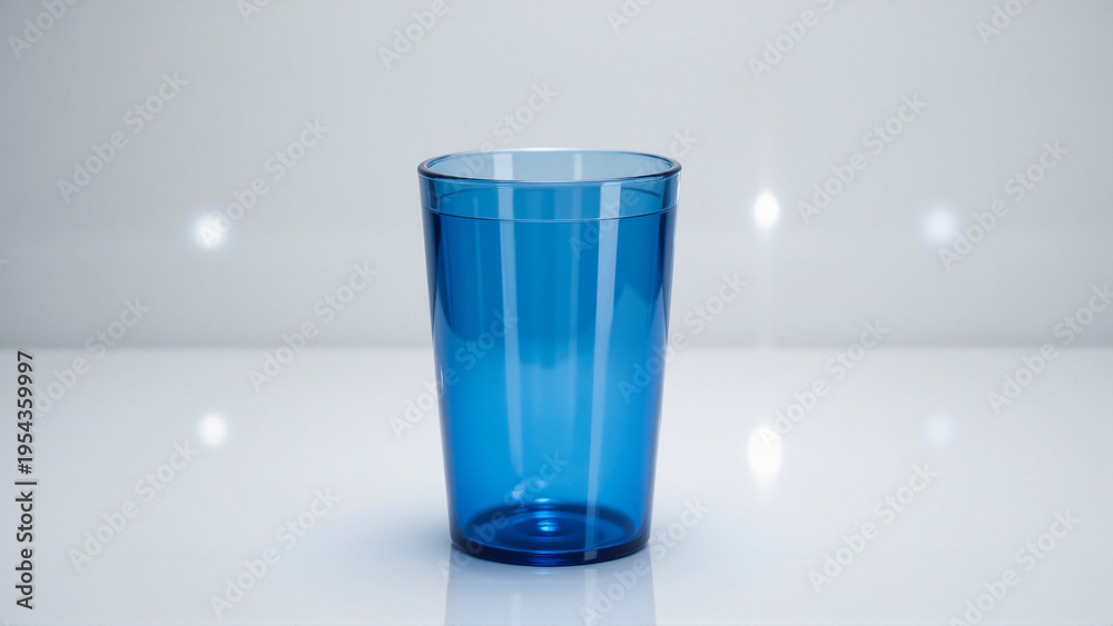 custom made wallpaper toronto digitalEmpty Blue Drinking Glass on Bright White Surface