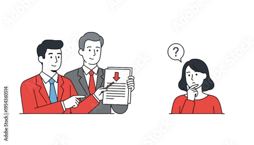 Businessman explaining a document to colleagues in a meeting room