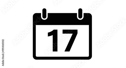 Calendar page with number seventeen.