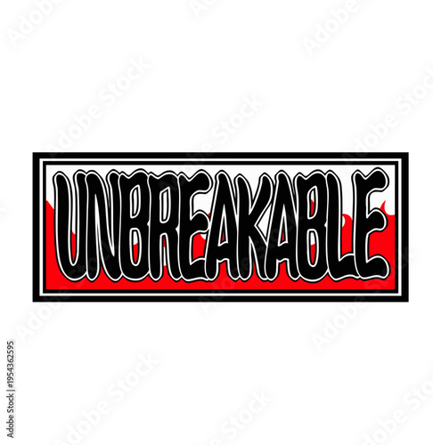 Japanese Senjafuda Talisman – ‘UNBREAKABLE’ Calligraphy Design