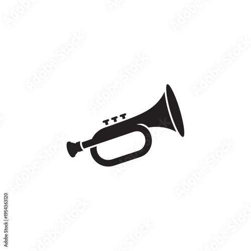  Brass Musical Instrument Minimal Black Illustration