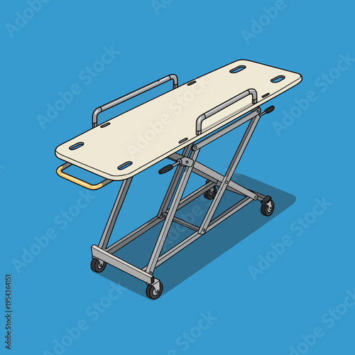 Adjustable Medical Hospital Bed with Wheels.