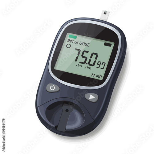 Blood Glucose Meter Device with Screen Display.