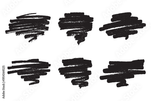 Set of brush paint stroke texture swatch Hand painted background Ink scribble dab clipart Paint smudge for tags and stamps design, beauty fashion poster