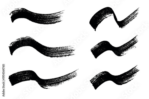 Set of brush paint stroke texture swatch Hand painted background Ink scribble dab clipart Paint smudge for tags and stamps design, beauty fashion poster