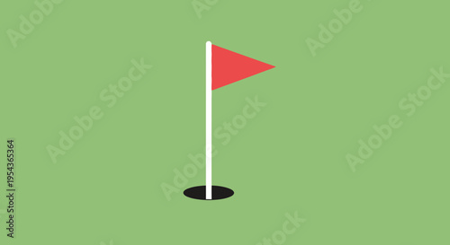 Wallpaper Mural Red flag on a golf hole. Torontodigital.ca