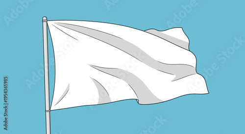 White Flag Waving in the Wind.