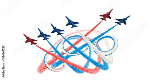 Fighter Jets in Formation Flying.