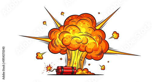 Explosion blast bomb detonates fast.