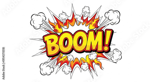 Explosion Comic Book Style Boom.