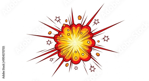 Explosion Fireworks Starburst Effect.