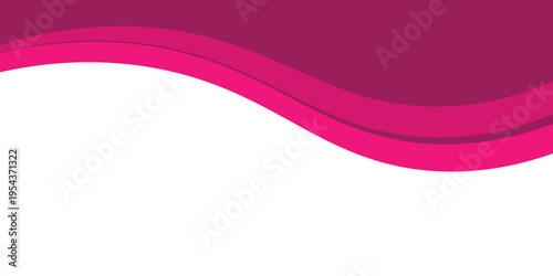 Curved pink and magenta wave background with white upper area for headline or logo; modern, minimal design ideal for banners, web headers, posters, beauty and marketing layouts.