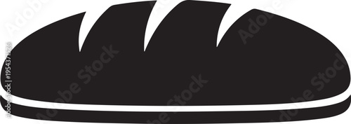 Vector black bread icon