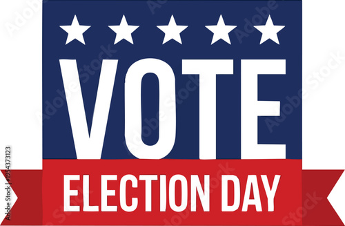 Election Day voting poster with condensed bold typography