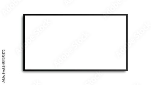 Realistic tv screen PNG with transparent background, modern stylish LED LCD panel, large computer monitor display mockup, blank tv template vector illustration