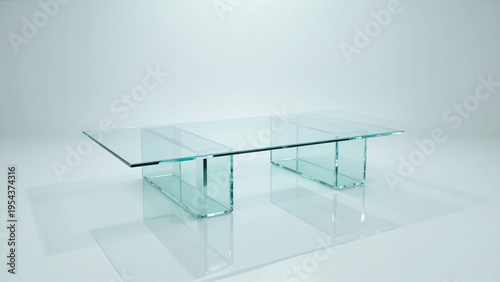 Wallpaper Mural Modern Clear Glass Coffee Table with Minimalist Design Torontodigital.ca