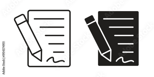 Agreement icon. Vector linear icons. Editable stroke vector illustration