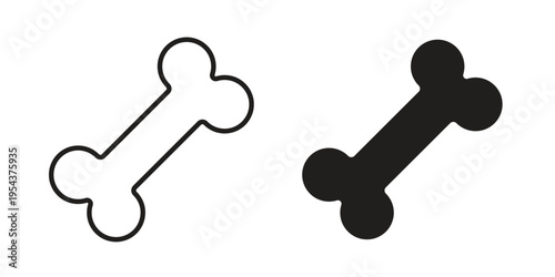 Bones icon. Vector linear icons. Editable stroke vector illustration