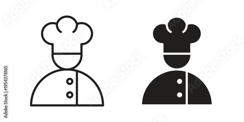 Chef icon. Vector linear icons. Editable stroke vector illustration