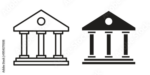 Court icon. Vector linear icons. Editable stroke vector illustration