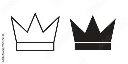 Crown icon. Vector linear icons. Editable stroke vector illustration