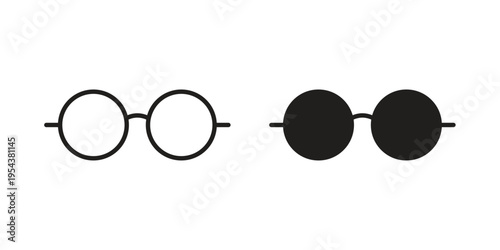 Eye glasses icon. Vector linear icons. Editable stroke vector illustration