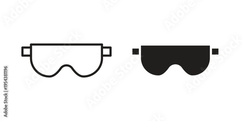 Eye mask icon. Vector linear icons. Editable stroke vector illustration