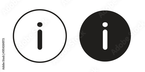 Info icon. Vector linear icons. Editable stroke vector illustration