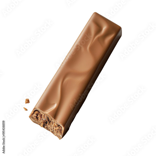 Delicious Milk Chocolate Bar with Crispy Wafer Center, Perfect for Snacking Anytime on transparent background