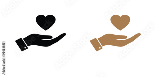 Diverse hands offering hearts in unity and love