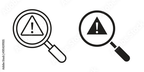 Risk analysis icon. Vector linear icons. Editable stroke vector illustration