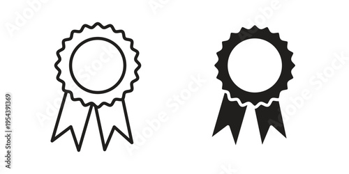 Rosette icon. Vector linear icons. Editable stroke vector illustration