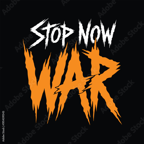 Bold orange flames with stop now sign on black background bold typography urgent message