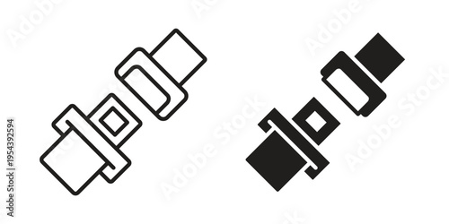 Seatbelt icon. Vector linear icons. Editable stroke vector illustration