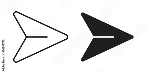 send Message icon. Vector linear icons. Editable stroke vector illustration